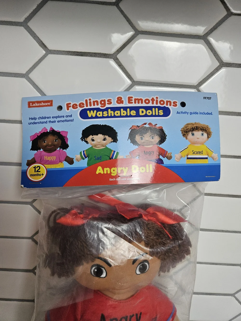 Lakeshore Feelings & Emotions Angry Doll - Red Shirt, Purple Skirt